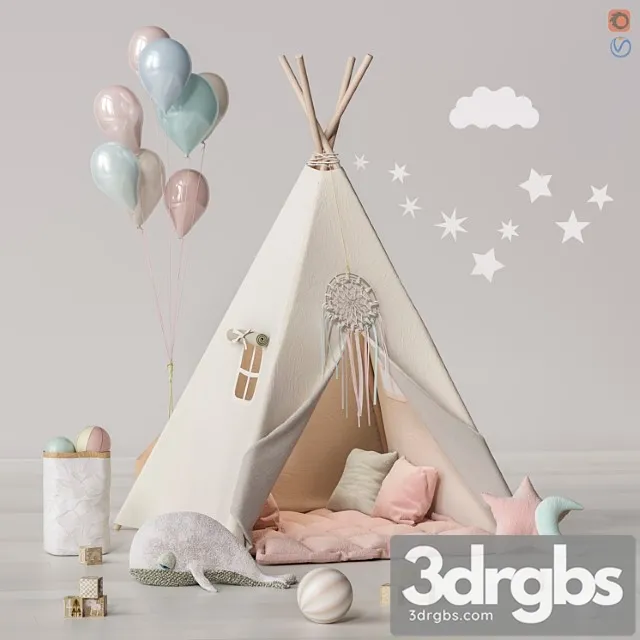 Toys and furniture set 65 3D Model Download