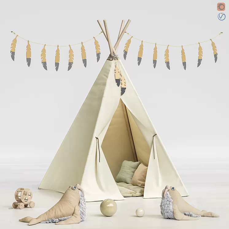 Toys and furniture set 66 3D Model