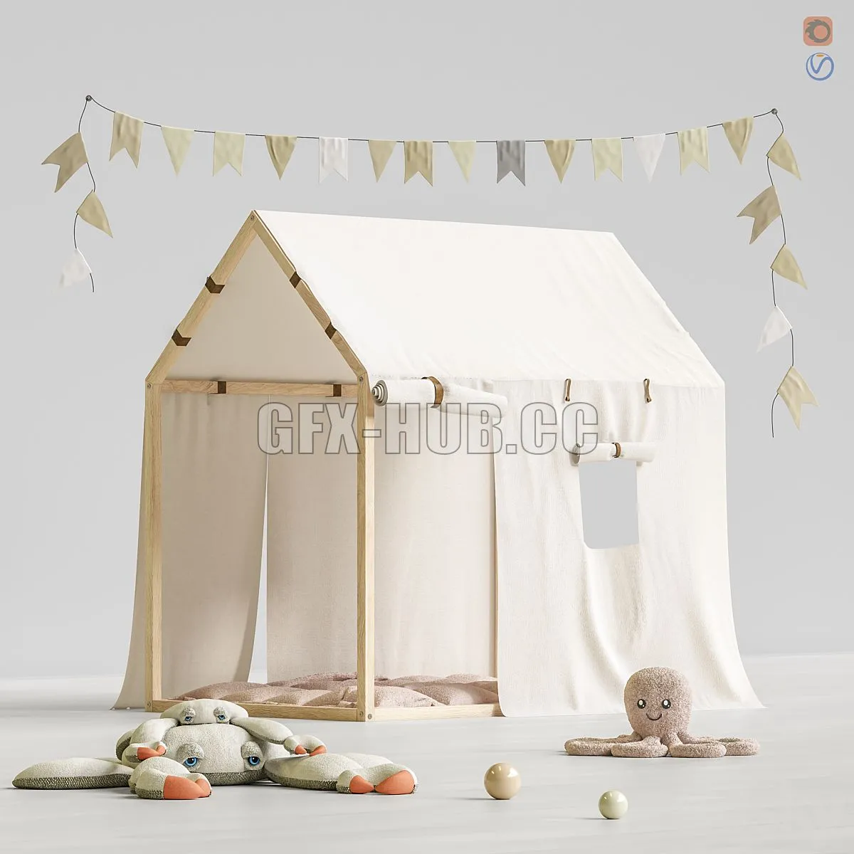 Toys and furniture set 67 3D Model Toys and furniture set 67 3D Model