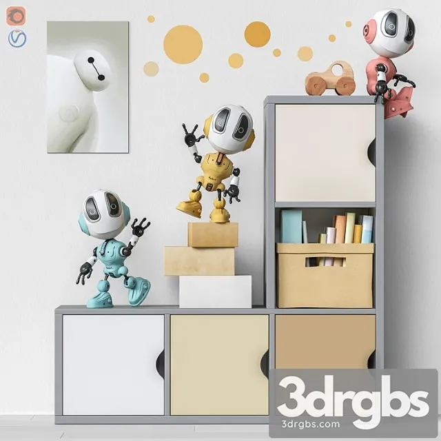 Toys and furniture set 68 3D Model Download