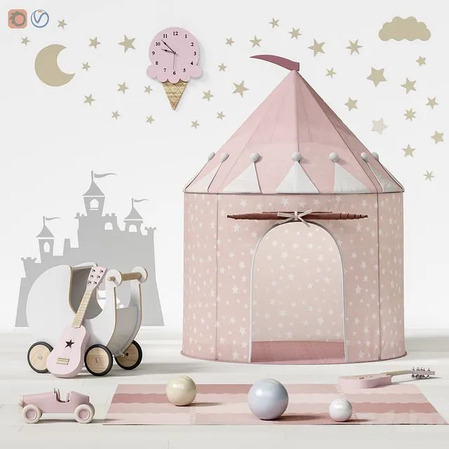 Toys and furniture set 69 3D Model Toys and furniture set 69 3D Model