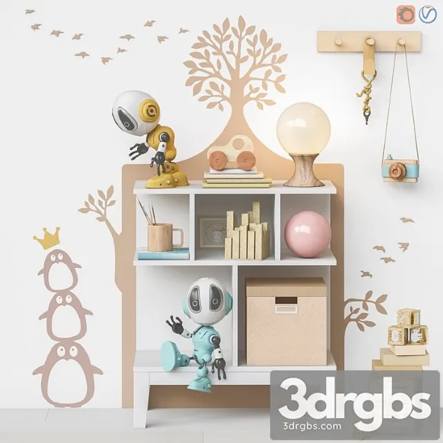 Toys and furniture set 70 1 part 3D Model Download