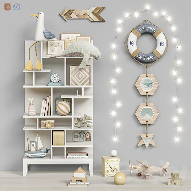 Toys and furniture set 72 (3 part) 3D Model Toys and furniture set 72 (3 part) 3D Model