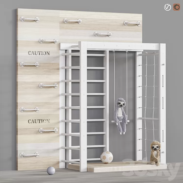 Toys and furniture set 82 (3 size options) 3D Model