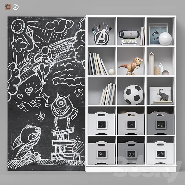 Toys and furniture set 94 3DModel Toys and furniture set 94 3DModel