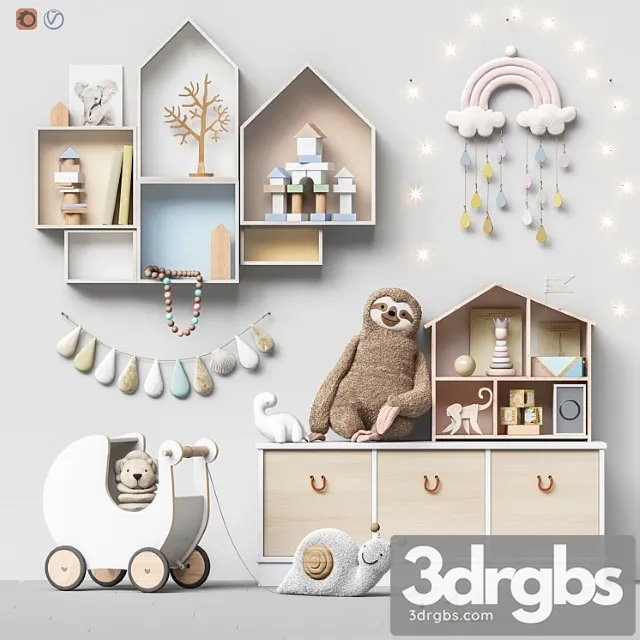Toys and Furniture Set 95 3D Model Download