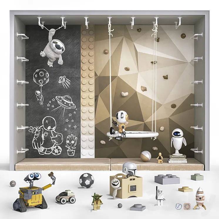 Toys  decor and furniture for nursery 127 3D Model Free Download