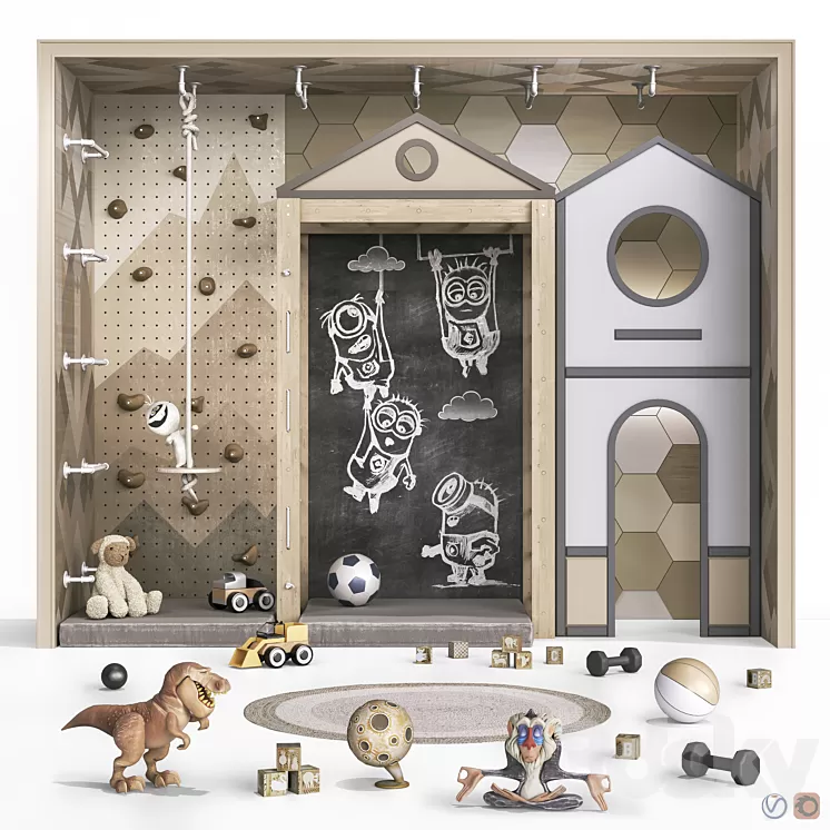 Toys  decor and furniture for nursery 129 3D Model Free Download