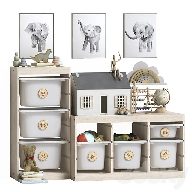 Toys decor and furniture for nursery 5 3D Model Toys decor and furniture for nursery 5 3D Model
