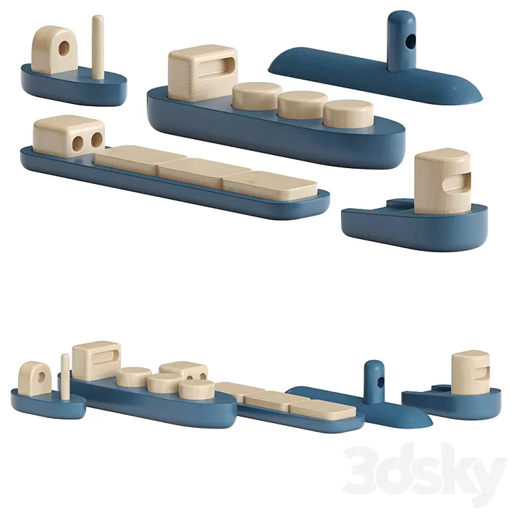 Toys Permafrost Shipping Complete Set 3D Model Toys Permafrost Shipping Complete Set 3D Model