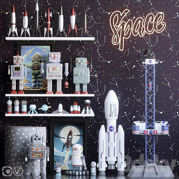 Toys Space 3D Model Toys Space 3D Model