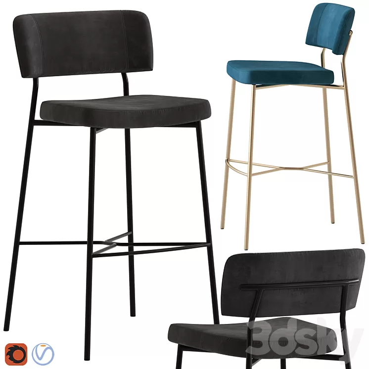 Traba stool marlen 3D Model Traba stool marlen 3D Model