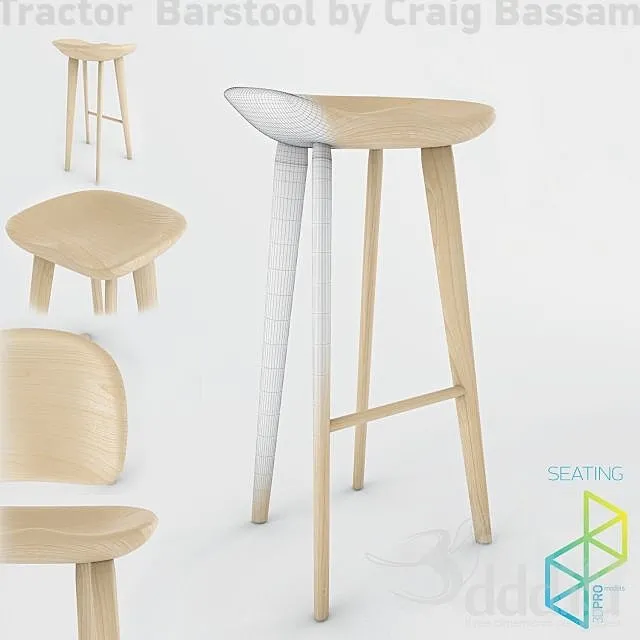 Tractor Barstool 3D Model Tractor Barstool 3D Model