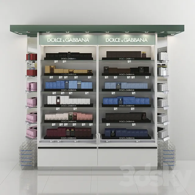 Trading rack perfumery Dolce & Gabbana 3D Model