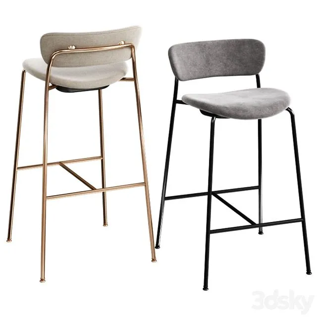 Tradition Pavilion Bar & Counter chairs 3D Model