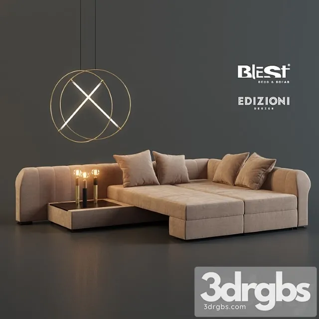 Tradition Sofa With Edizioni Design 2 3D Model Download