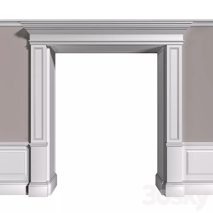 Traditional Interior Arched Opening.Classic Wall paneling 3D Model Free Download Traditional Interior Arched Opening.Classic Wall paneling 3D Model Free Download