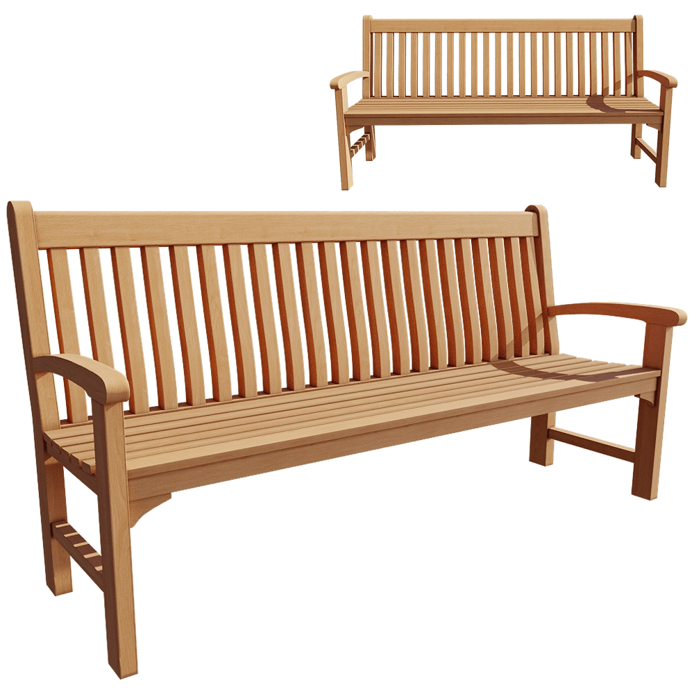 Traditional Teak – Bench Victoria 3D Model