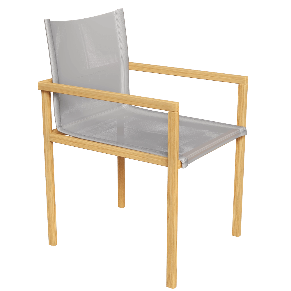 Traditional Teak – Chair Noah stacking 3D Model