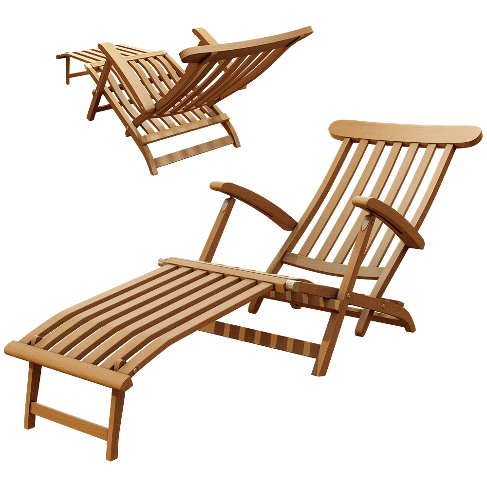 Traditional Teak – Deckchair Victoria 3D Model