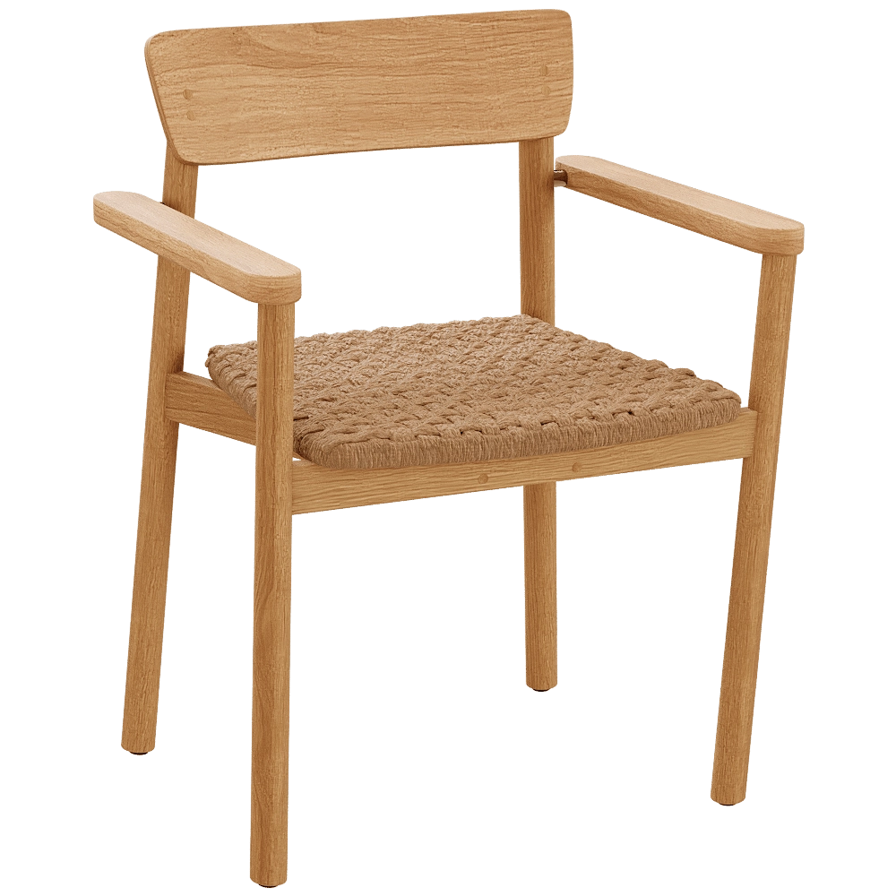 Traditional Teak – Dining chair Carmen  1 3D Model