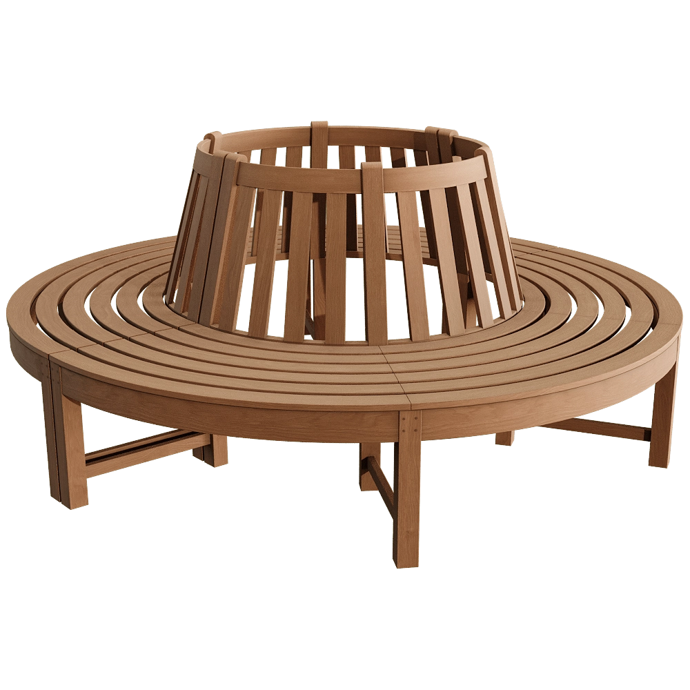Traditional Teak – Treebench Beatrice 3D Model