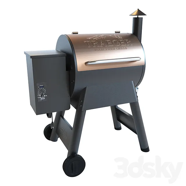 Traeger Outdoor Barbecue Grill – Pro Series 22 3D Model Traeger Outdoor Barbecue Grill – Pro Series 22 3D Model