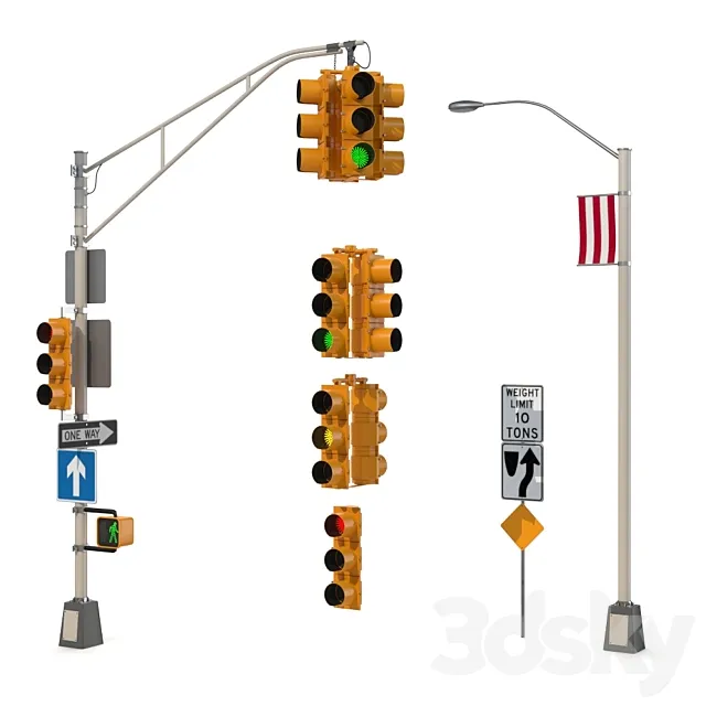 Traffic light 3D Model Traffic light 3D Model