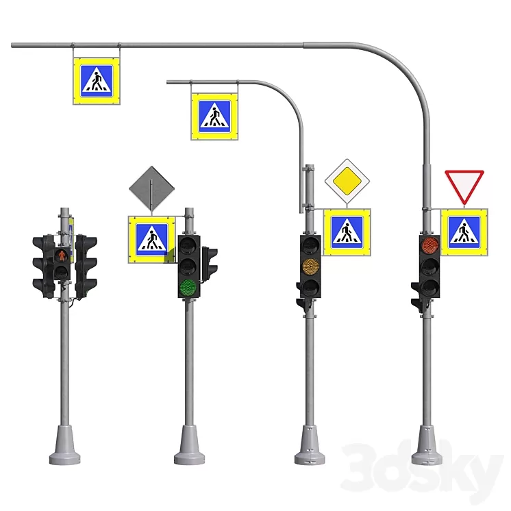 Traffic lights 3D Model