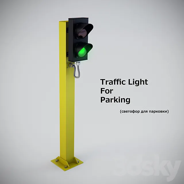 Traffic lights for parking 3D Model Traffic lights for parking 3D Model