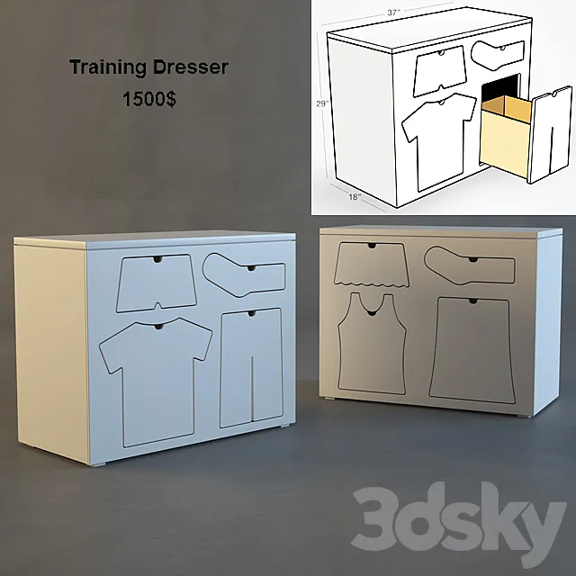 Training dresser 3D Model Training dresser 3D Model