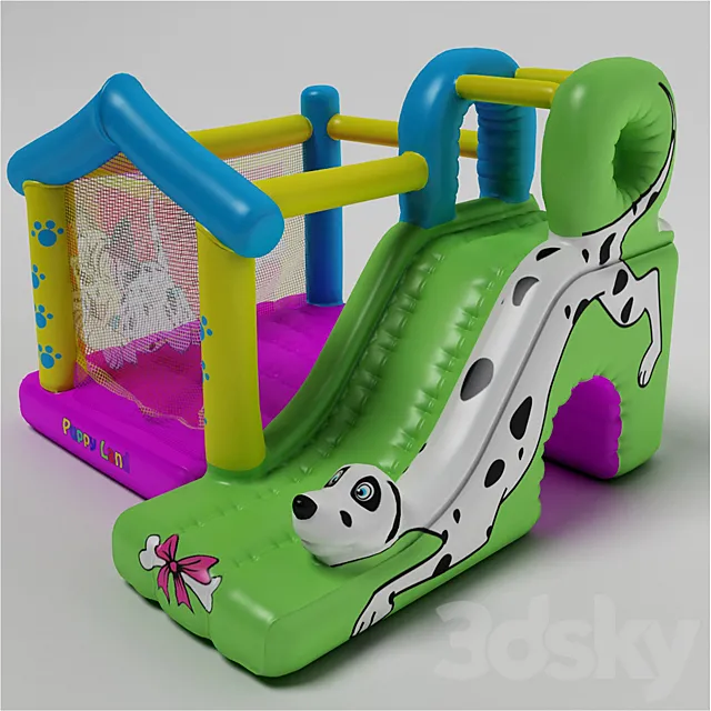 Trampoline Dalmatians 3D Model Trampoline Dalmatians 3D Model