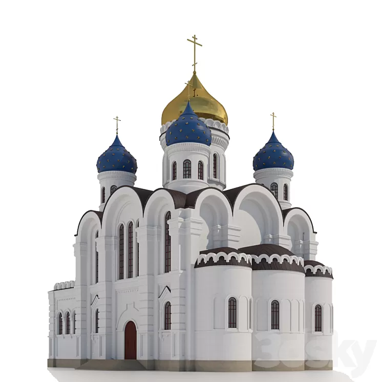 Transfiguration Cathedral. St. Nicholas Ugreshsky Monastery 3D Model