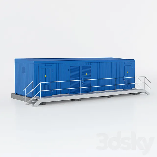 Transformer substation 3D Model Transformer substation 3D Model