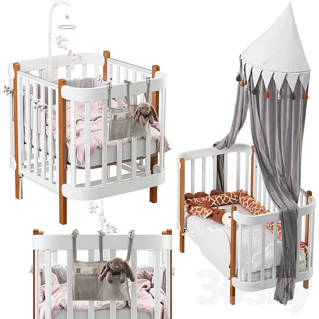 Transforming bed MOMMY LUX happy baby 3DModel Transforming bed MOMMY LUX happy baby 3DModel