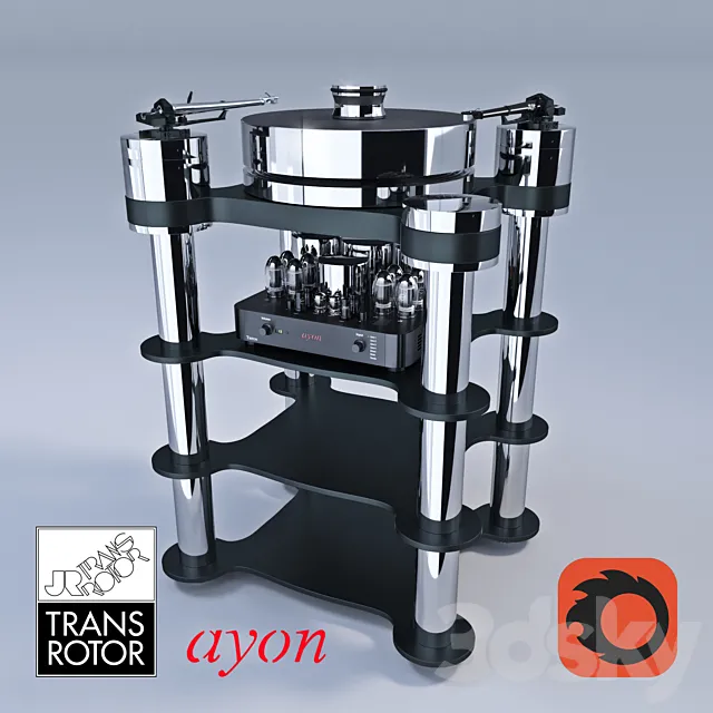TRANSROTOR RONDINO NERO FMD & AYON AUDIO TRITON 3D Model
