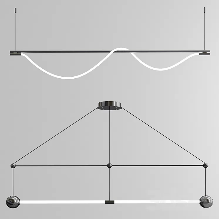 Trapeze & Surrey Chandelier 3D Model Trapeze & Surrey Chandelier 3D Model