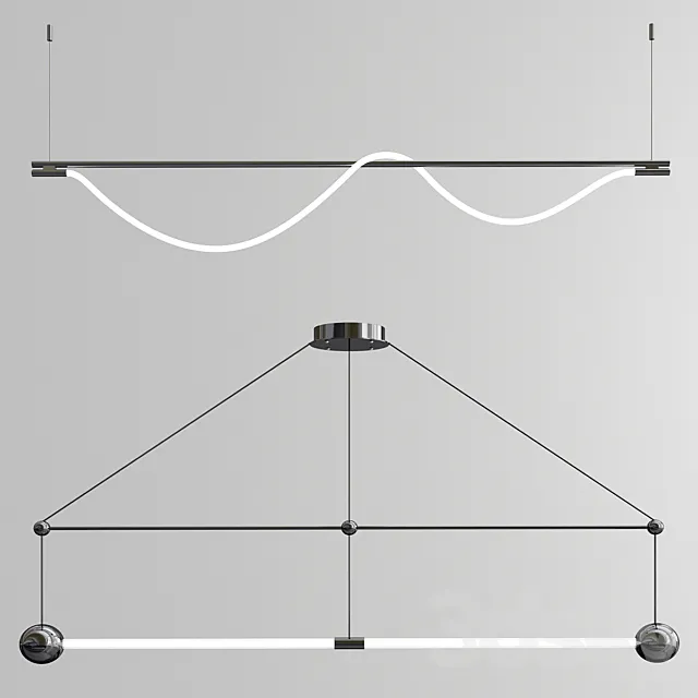 Trapeze & Surrey Chandelier 3DModel Trapeze & Surrey Chandelier 3DModel