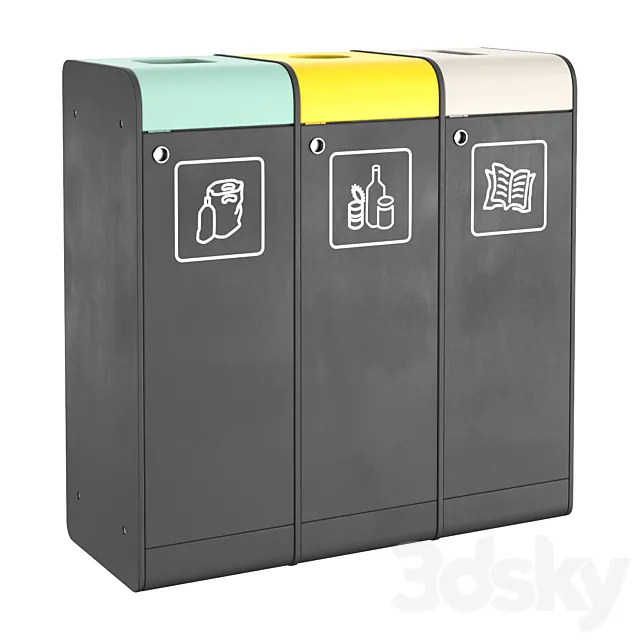 Trash bins 3D Model Trash bins 3D Model