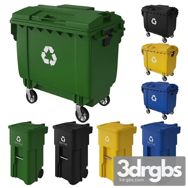 Trash Can And Dumpster 3D Model Download Trash Can And Dumpster 3D Model Download