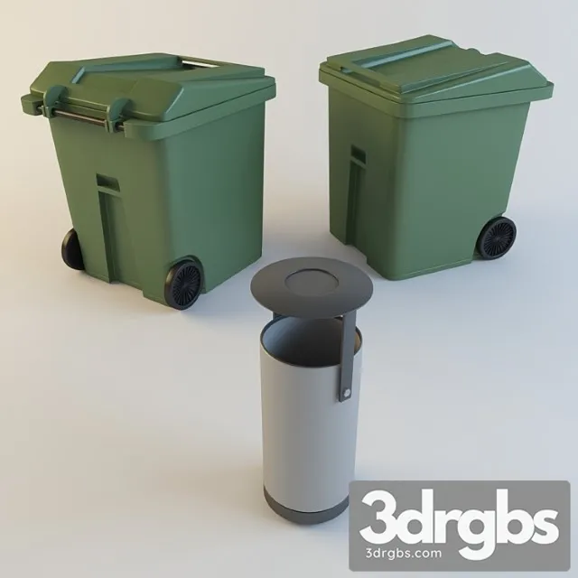 Trash Can And Urn 1 3D Model Download Trash Can And Urn 1 3D Model Download