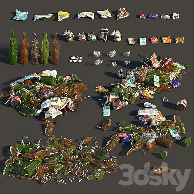 Trash2 3D Model Trash2 3D Model