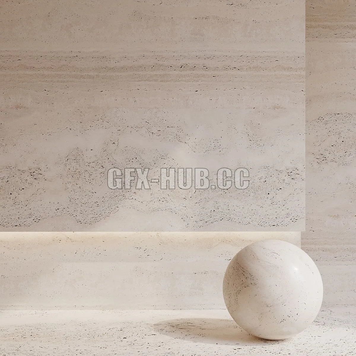 Travertine 3 3D Model