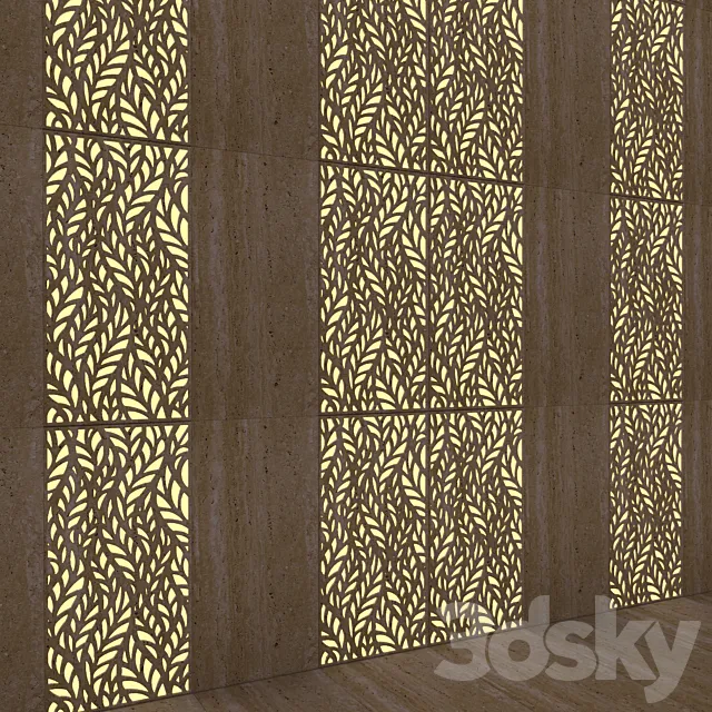Travertine. Tile. Carving. 3D Model Travertine. Tile. Carving. 3D Model