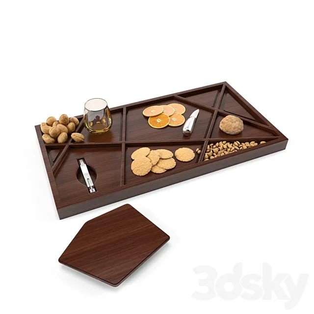 Tray of treats 3D Model Tray of treats 3D Model