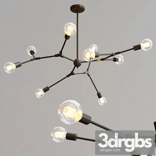 Trazos Chandelier 2 3D Model Download