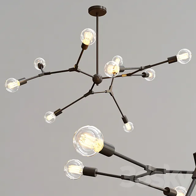Trazos chandelier 3D Model