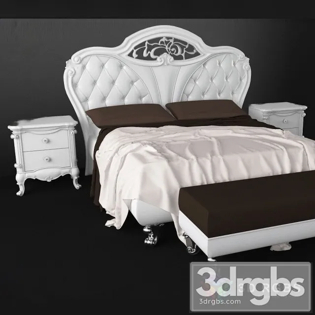 Tre Ci Glamour Bed 3D Model Download