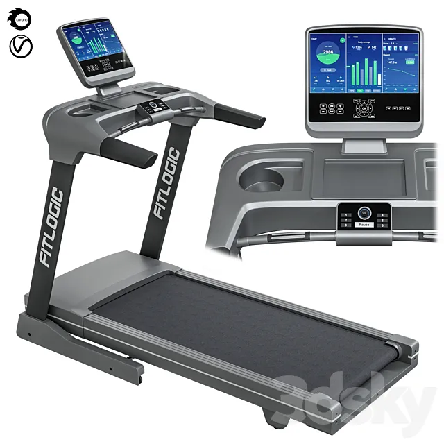 Treadmill FitLogic 3D Model