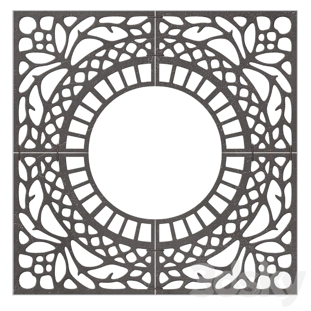 Tree grate 02 3D Model Tree grate 02 3D Model